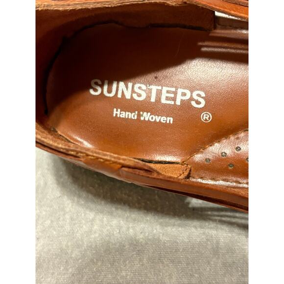 Sunsteps Size 8.5 Hand Woven Huaraches Brown Leather Women’s Shoes EUC - Picture 10 of 10